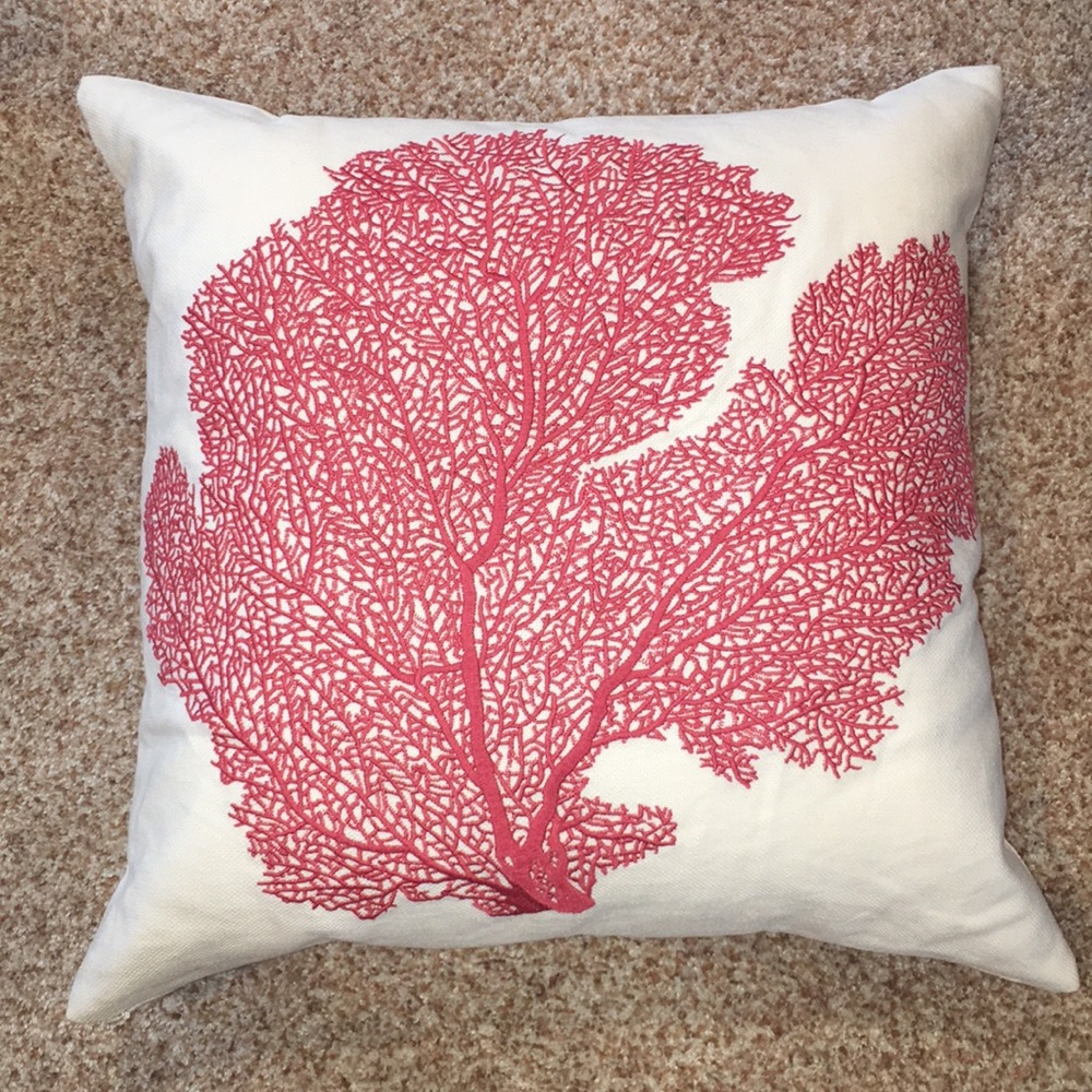 Pottery Barn Coral Pillow Cover